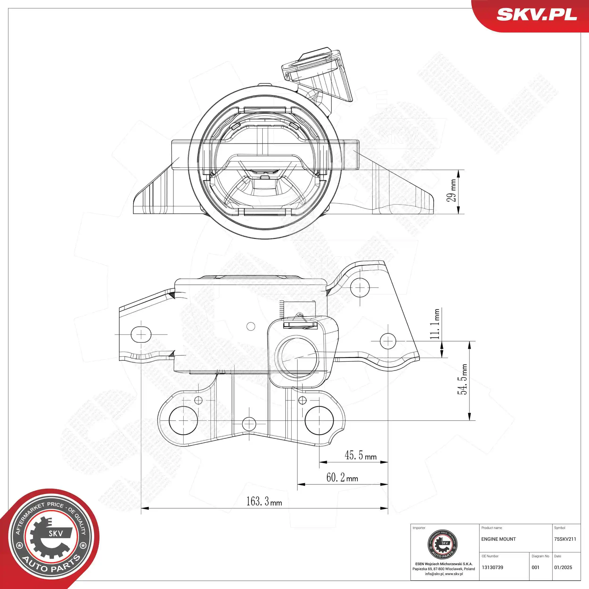Mounting, engine